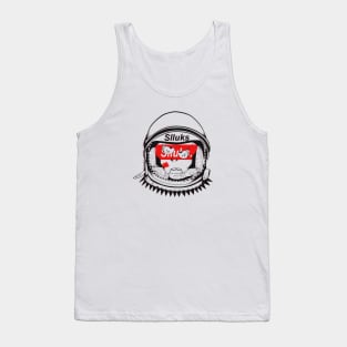 Dope Skulls character wearing a astronaut helmet illustration Tank Top